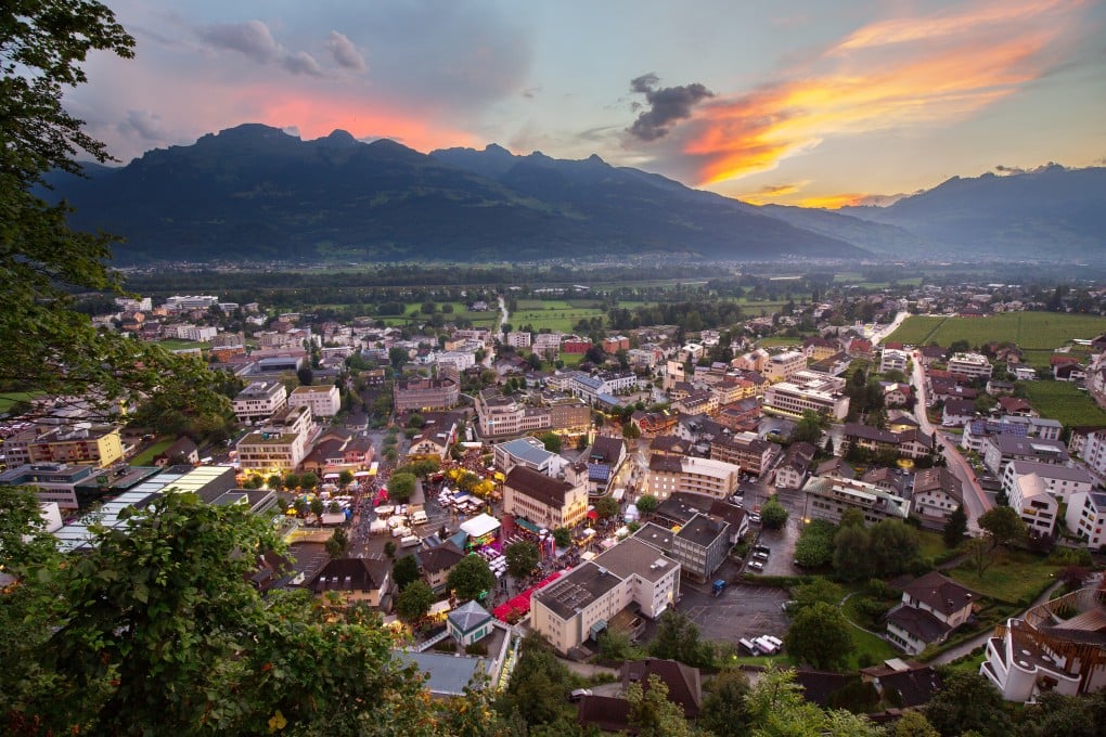 Vaduz, the capital of Liechtenstein, as seen from Vaduz Castle. Photo: Franz Josef Meier