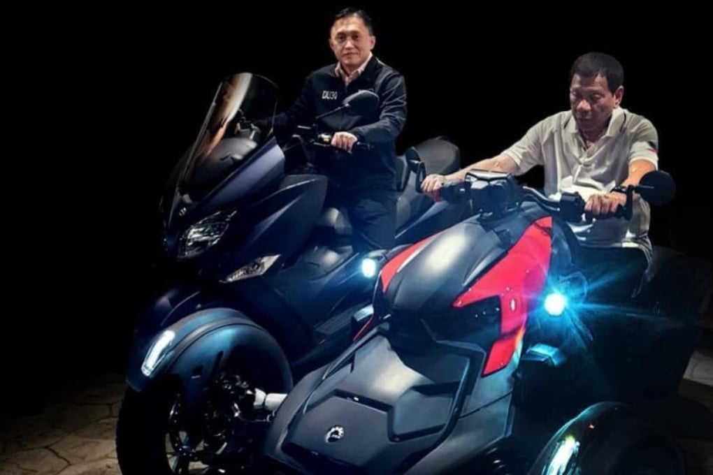 Philippine President Rodrigo Duterte was pictured atop an all-terrain vehicle alongside Senator Chrisopher ‘Bong’ Go in the early hours of Friday morning. Photo: Facebook / christopherbong.go