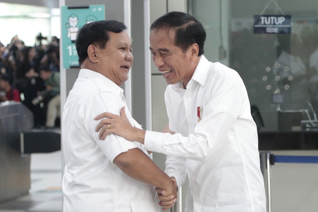 Indonesian President Joko Widodo and defence minister Prabowo Subianto at a meeting in July 2019. Photo: AP