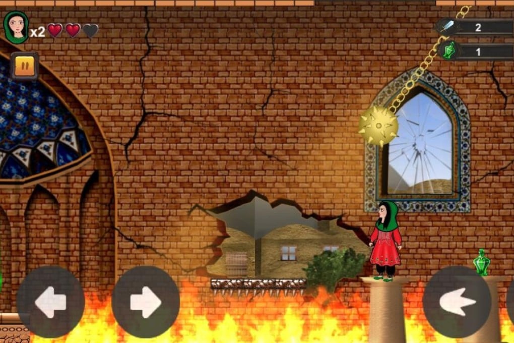 A still from Afghan Hero Girl. The video game is the highest-profile success so far of the Code to Inspire after-school programme in Afghanistan, which teaches young women tech skills and how to create games and apps.