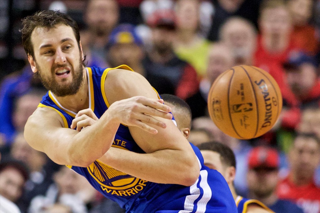 Andrew Bogut in action for the Golden State Warriors in the NBA. Photo: Craig Mitchelldyer/File Photo