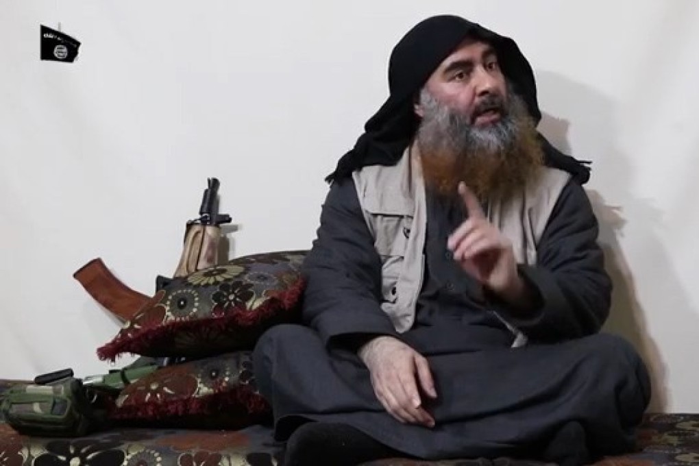 Islamic State’s leader Abu Bakr al-Baghdadi appeared for the first time in five years in a propaganda video in April this year. File photo: AFP