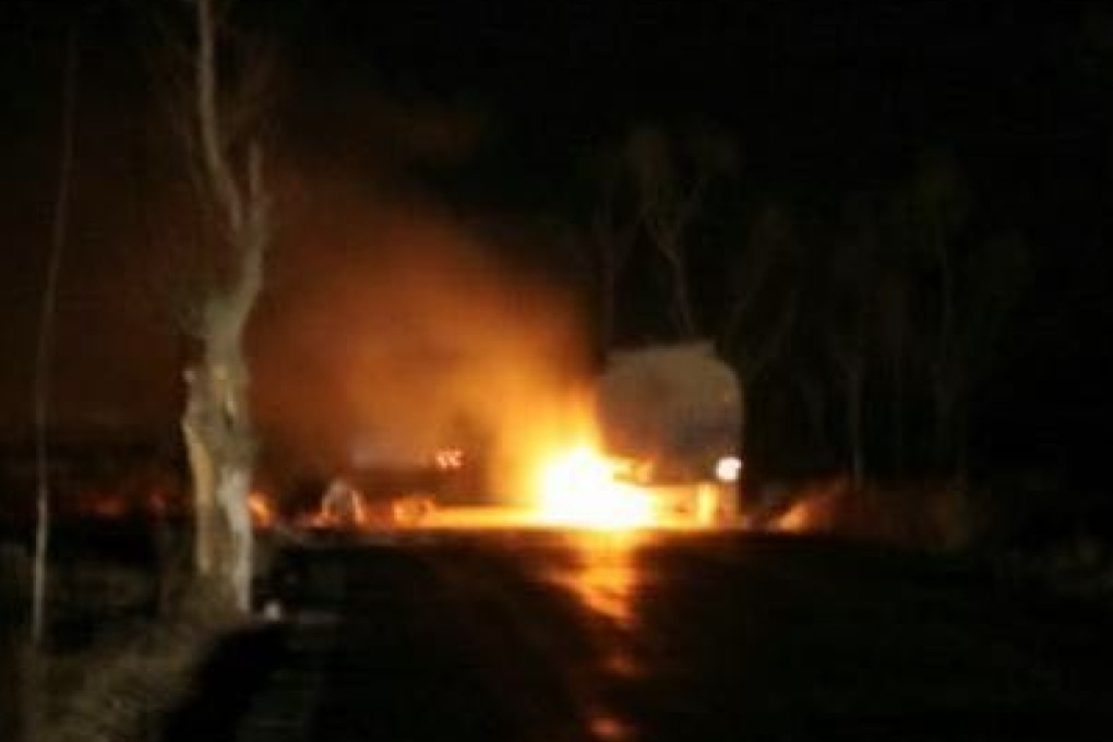 Authorities in Shaanxi province say five people were killed at an oil production plant on Sunday. Photo: Weibo