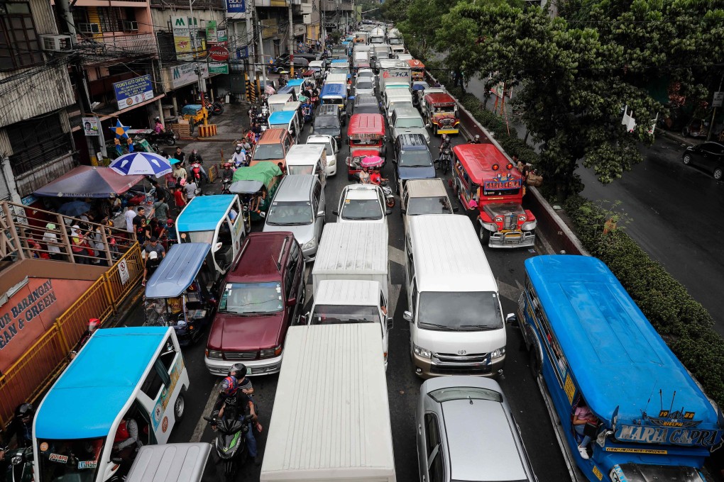 A traffic-clogged street in Manila. Photo: EPA