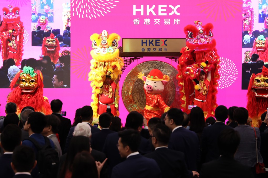 A ceremony at the Hong Kong stock exchanges to welcome the first trading day of the Lunar New Year on February 8, 2019. Photo: Xinhua