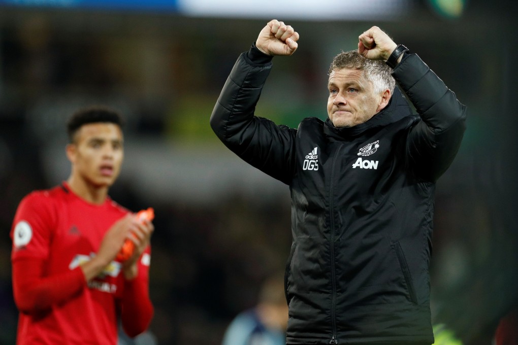 Manchester United manager Ole Gunnar Solskjaer can breathe a sigh or relief after a timely win over Norwich. Photo: Reuters