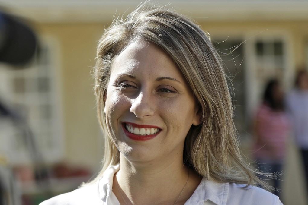 Katie Hill said explicit private photos of her with a campaign staffer had been ‘weaponised’ by her husband and political operatives. Photo: AP