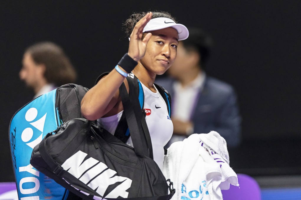 Japan’s Naomi Osaka has been forced to pull out of the WTA Finals tournament in Shenzhen because of injury. Photo: EPA