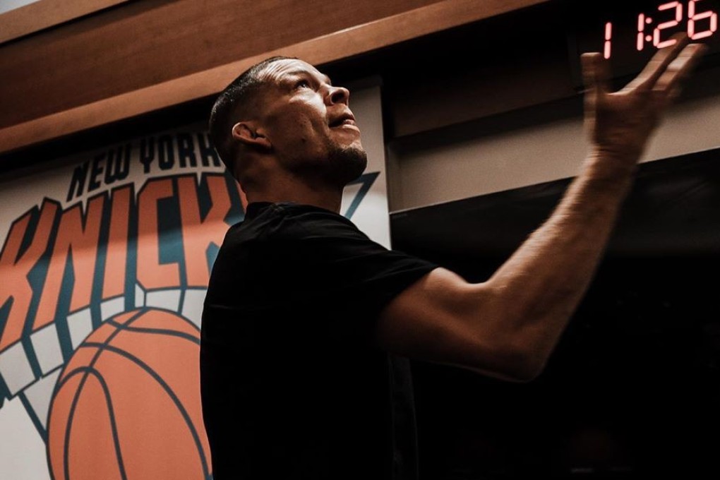 Nate Diaz plays basketball in an Instagram captioned ‘you’re all on steroids not me’. Photo: Instagram/Nate Diaz