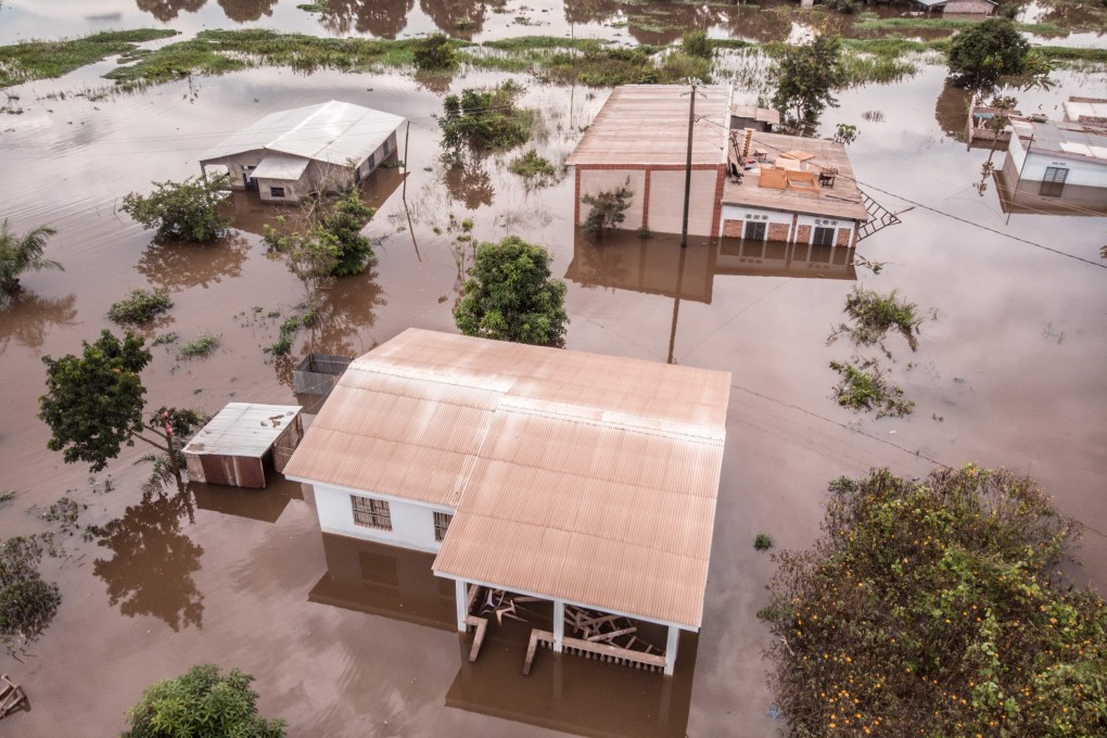 Flooded homes in Bangui, capital of the Central African Republic. Photo: AFP
