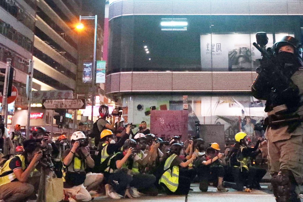 Journalists, including those working for the Post, have been harmed during the protests, leading media groups to condemn police’s use of force. Photo: Felix Wong