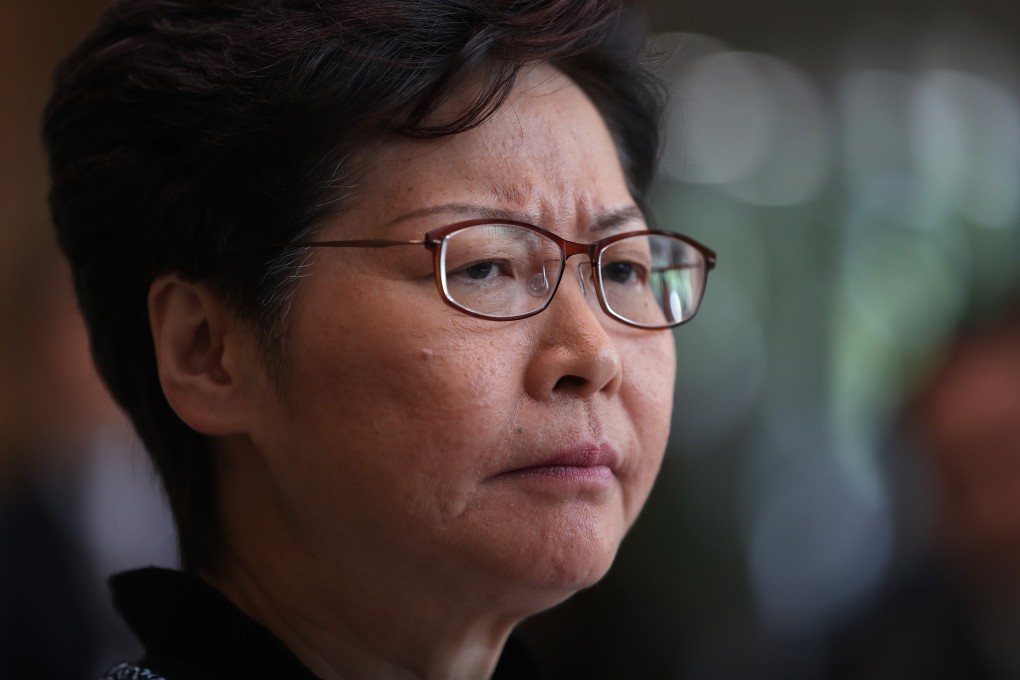 Chief Executive Carrie Lam Cheng Yuet-ngor on Tuesday blamed violent protesters for Hong Kong’s economic woes, accusing them of ‘finding excuses’ to unleash chaos. Photo: Robert Ng