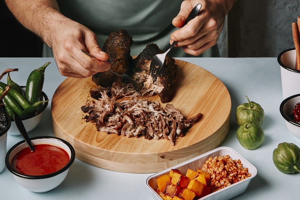 The Mexican pulled pork, served with spice roasted pumpkin and brown rice, takes inspiration from Hong Kong restaurant Taqueria Super Macho. Photo: Handout