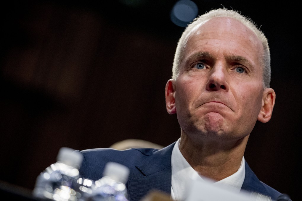 Boeing CEO Dennis Muilenburg pauses while speaking before a Senate committee on Capitol Hill on Tuesday. Photo: AP