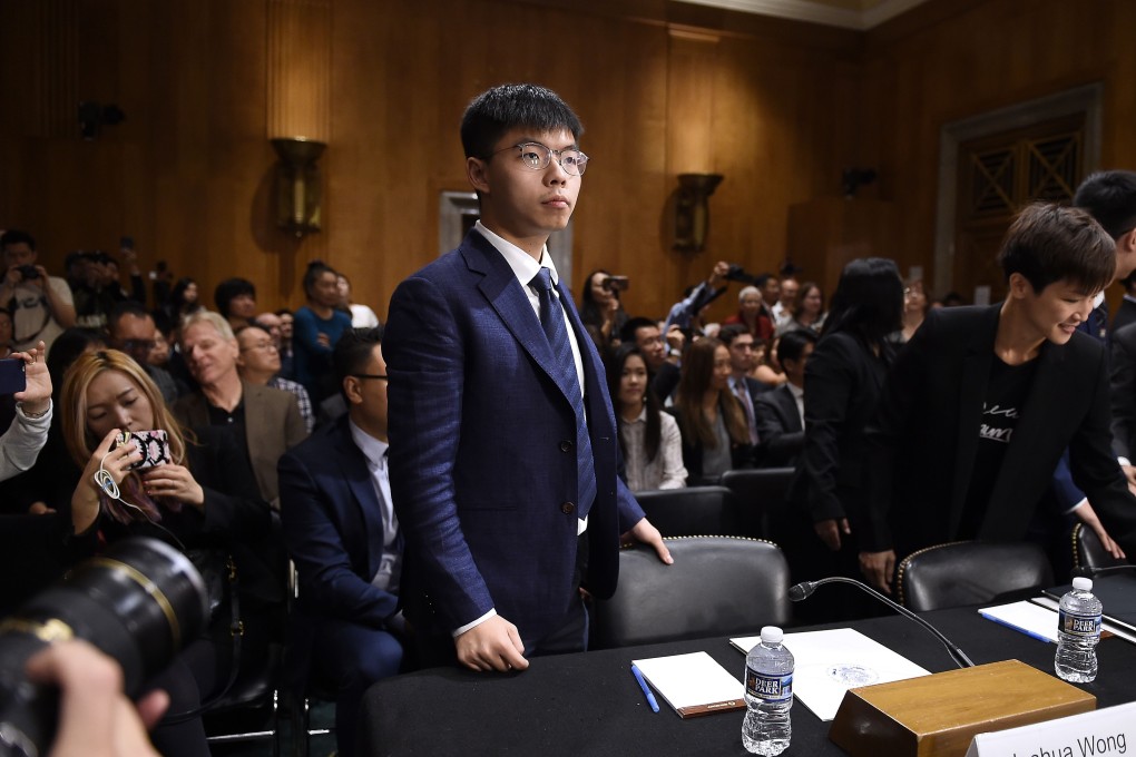 Joshua Wong has been to the US lobbying for the passage of the Hong Kong Human Rights and Democracy Act, which could pave the way for diplomatic action and economic sanctions against the city’s government. Photo: AFP