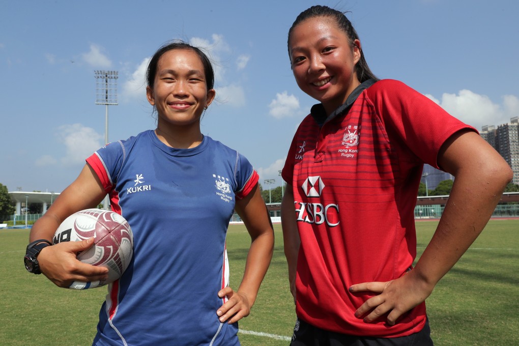 Hong Kong women's rugby sevens team captain Melody Li Nim-yan and potential teammate Chloe Chan. Photo: Edmond So