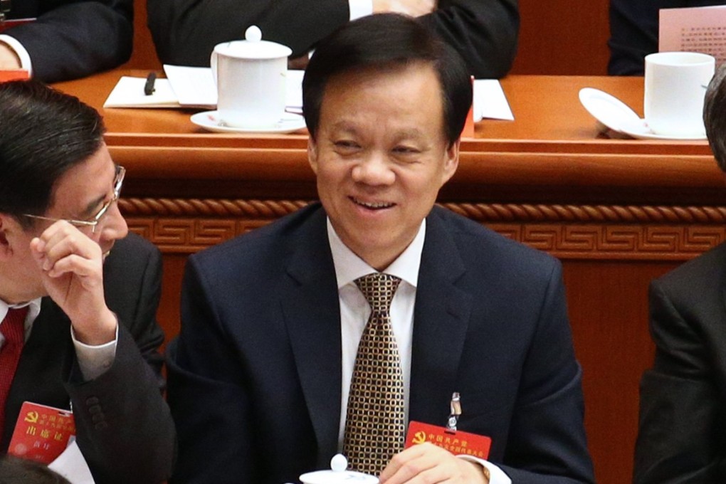 epa06285378 Communist Party Secretary of Chongqing Chen Min'er (C) attends the closing ceremony of the 19th National Congress of the Communist Party of China (CPC) at the Great Hall of the People (GHOP) in Beijing, China, 24 October 2017. According to media reports on 24 October 2017, the National Congress of the Communist Party of China voted to enshrine the signature ideology of President Xi Jinping into the Chinese Communist Party constitution, elevating him to the country's most influential and powerful leader in decades. President Xi Jinping was also granted another five years in power during 19th Congress of the Communist Party of China. EPA-EFE/WU HONG