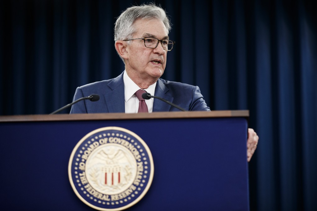 US Federal Reserve Chairman Jerome Powell speaks during a press conference in Washington on October 30, the day the Fed lowered interest rates by 25 basis points amid a further slowdown in US economic growth. This was the central bank's third rate cut this year. Photo: Xinhua