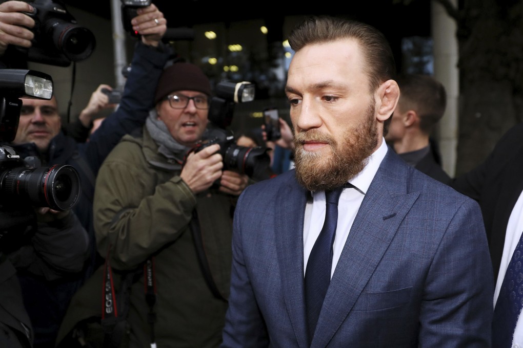 Conor McGregor leaves Dublin District Court. Photo: AP