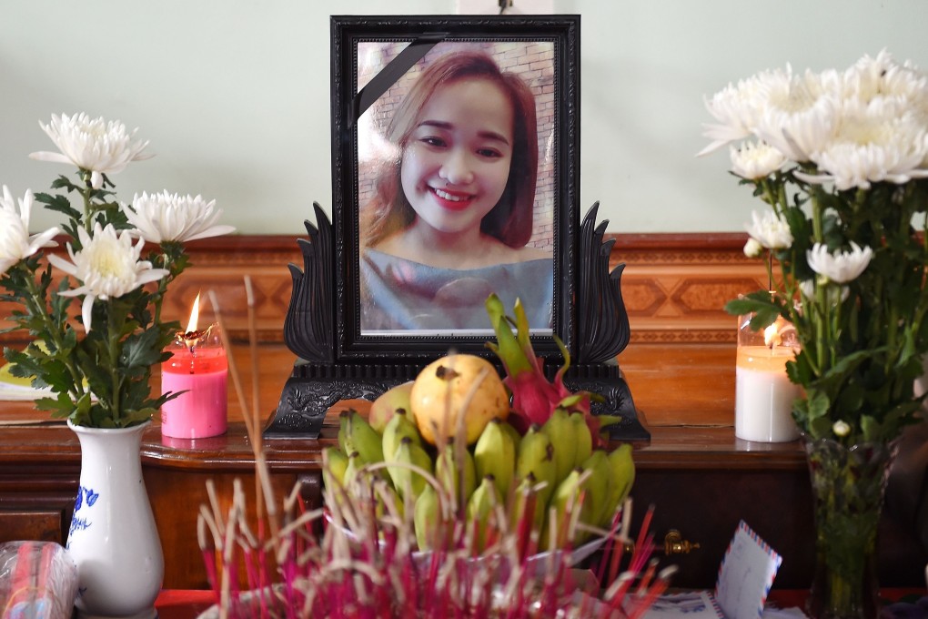 A portrait of Bui Thi Nhung, who is feared to be among the 39 people found dead in a truck in Britain, is kept on a prayer altar at her house in Vietnam's Nghe An province on Wednesday. Photo: AFP