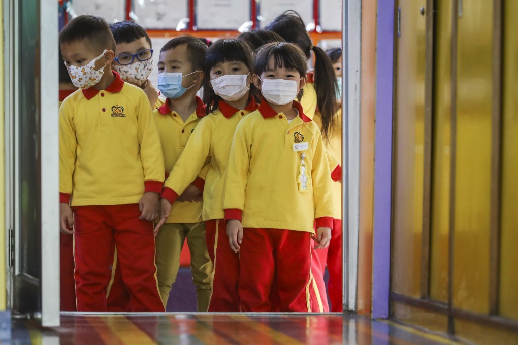 Letters were also sent out to kindergartens about the new mask law. Photo: Sam Tsang