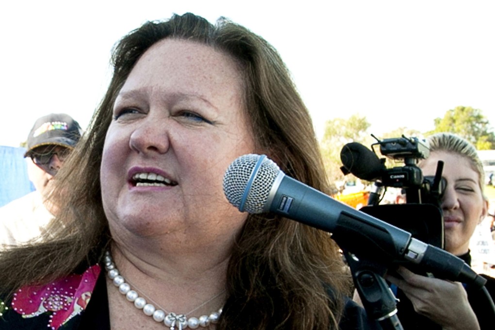 A 2010 file photo of Australian mining magnate Gina Rinehart. Photo: AFP