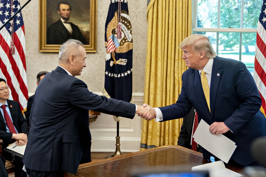 China’s top trade negotiator Vice-Premier Liu He met US President Donald Trump at the White House last month. Photo: Bloomberg