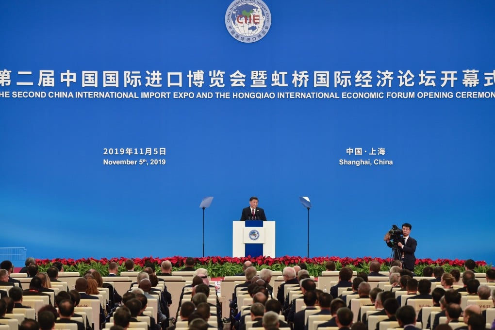 Xi Jinping used his keynote address at the China International Import Expo to underline China’s commitment to opening up its economy. Photo: AFP