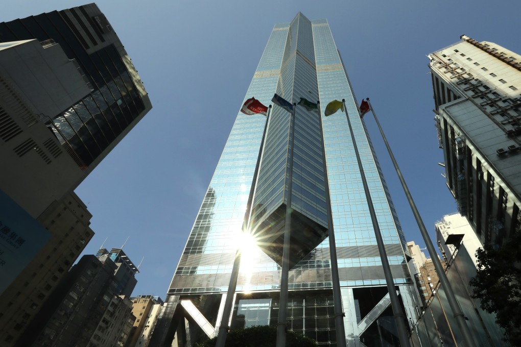 The Centre in Central, which holds the record for highest office rents in Hong Kong. Photo: Dickson Lee