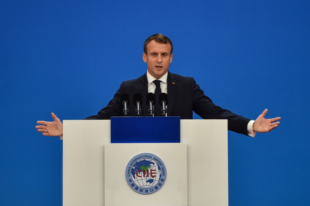 French President Emmanuel Macron says China needs to open its doors wider to foreign businesses. Photo: AFP