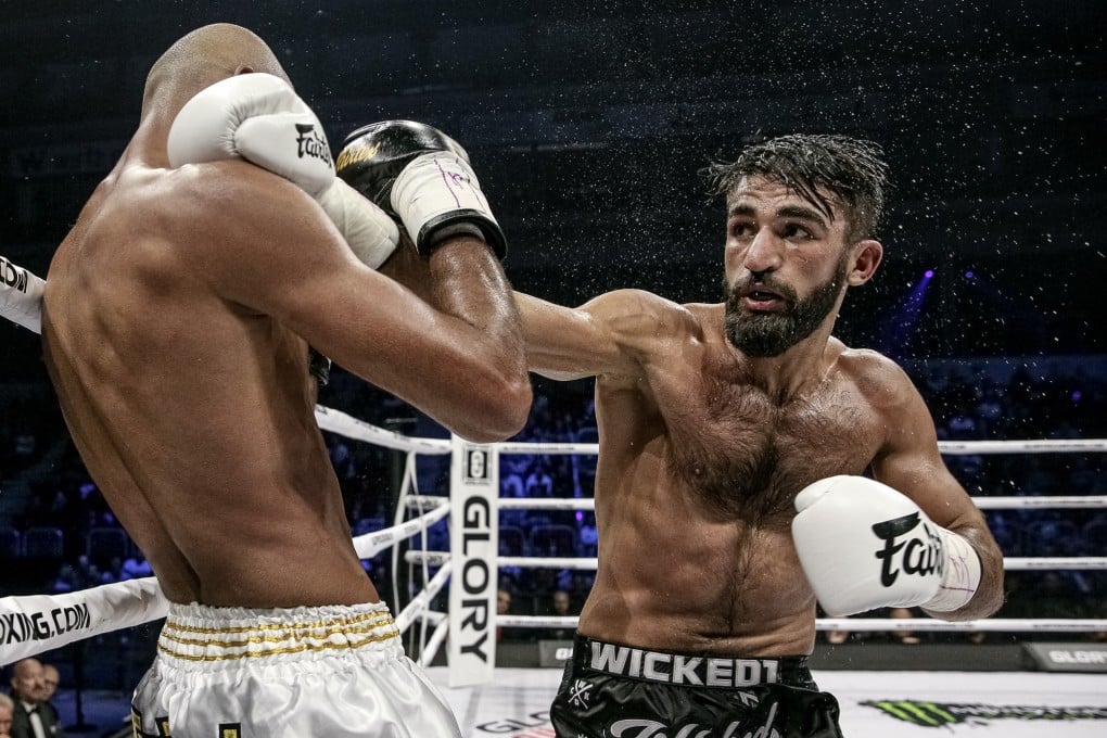 Marat Grigorian in action at Glory 69 in Düsseldorf, Germany. October 12, 2019. Photo: Matt Ferris