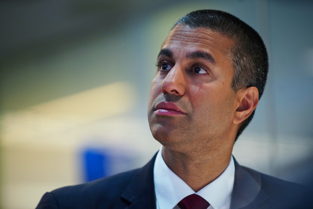 Ajit Pai believes that letting Chinese equipment into 5G wireless networks in the US “would open the door to censorship, surveillance, espionage and other harms”. Photo: Bloomberg