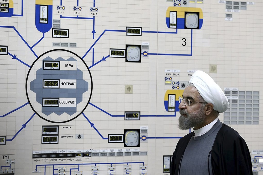 President Hassan Rowhani visits the Bushehr nuclear power plant just outside Bushehr, Iran, in January 2015. Photo: Iranian President’s Office via AP