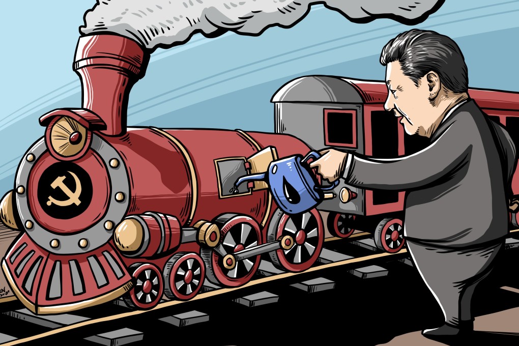 The policy-setting plenum this week will map out China’s way forward, and President Xi Jinping is expected to use the occasion to further strengthen the party's power and rally officials behind him. Illustration: Lau Ka-kuen