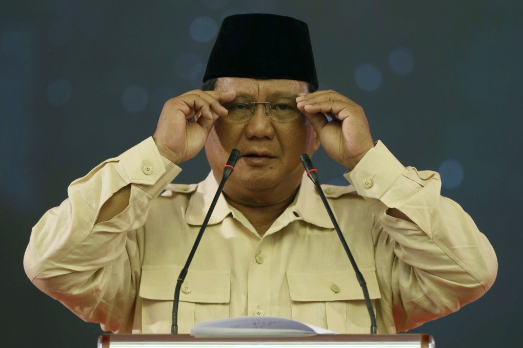 Indonesia’s new defence minister, the former special forces general Prabowo Subianto. Photo: AP