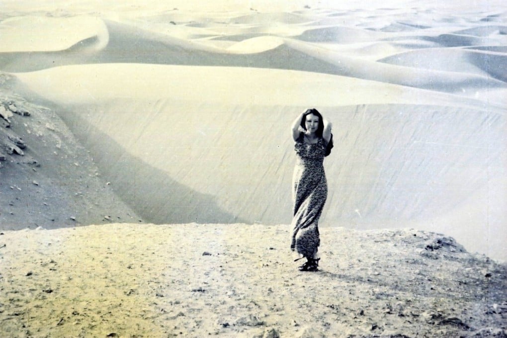 Taiwanese travel writer Sanmao in the Western Sahara.
