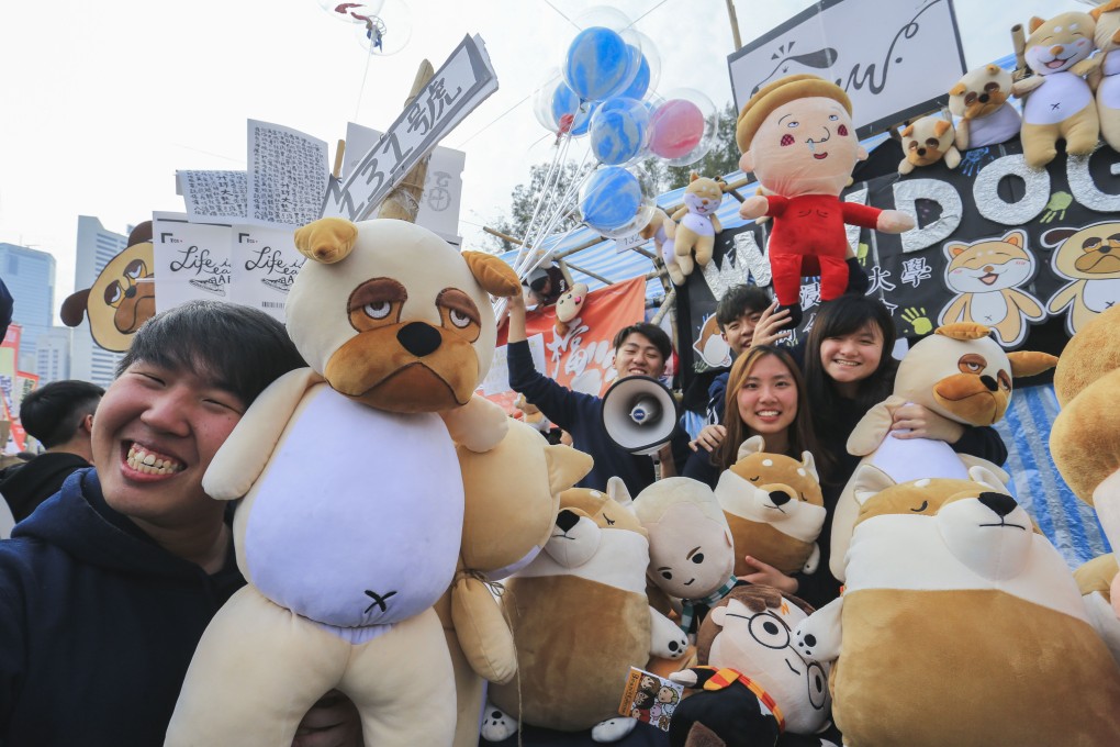 Students from Baptist University at the Lunar New Year fair at Victoria Park on February 11, 2018. Photo: Dickson Lee