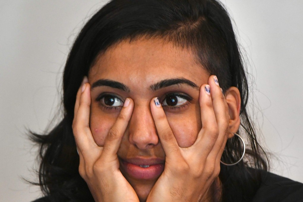 Breakdancer Johanna Rodrigues began improvising routines combining Indian classical dance with headstands and backflips. Photo: Manjunath Kiran/AFP