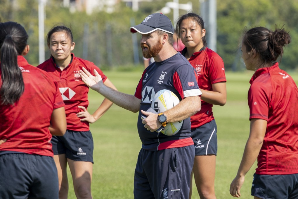 Hong Kong’s head coach Iain Monaghan and his squad are hoping to play spoiler this weekend. Photos: HKRU