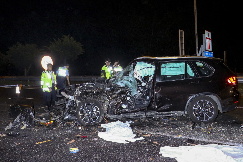 The driver of the BMW seven-seater involved in a fatal collision was arrested on suspicion of drink driving and dangerous driving causing death. Photo: Handout