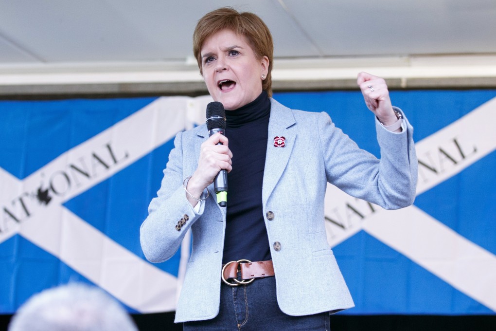 Scottish First Minister and SNP leader Nicola Sturgeon delivers a speech at an independence rally in Glasgow on November 2. Photo: EPA