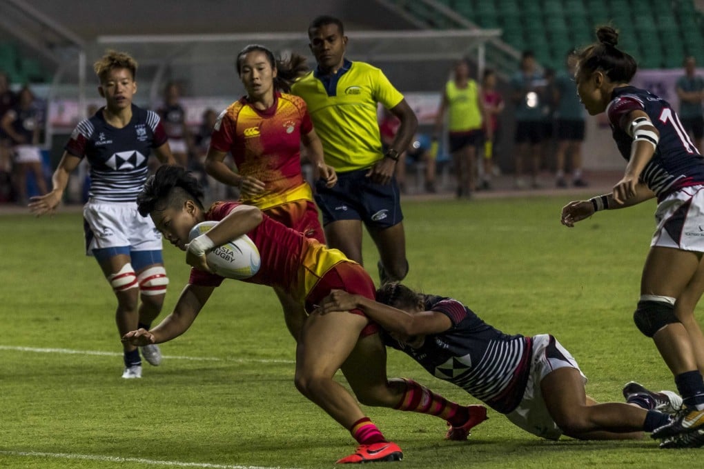 China’s size and strength were too much for Hong Kong. Photos: HKRU