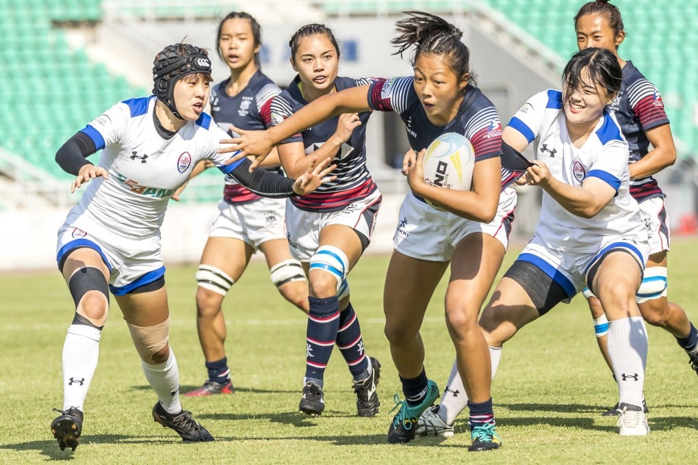 Hong Kong’s Chloe Chan charges through against South Korea. Photos: HKRU