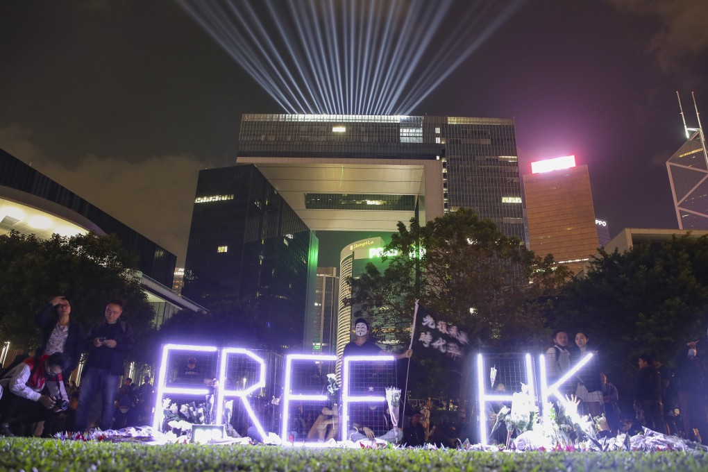 An organiser estimated 100,000 people attended Saturday’s vigil in Tamar Park. Police put that figure at 7,500. Photo: Winson Wong