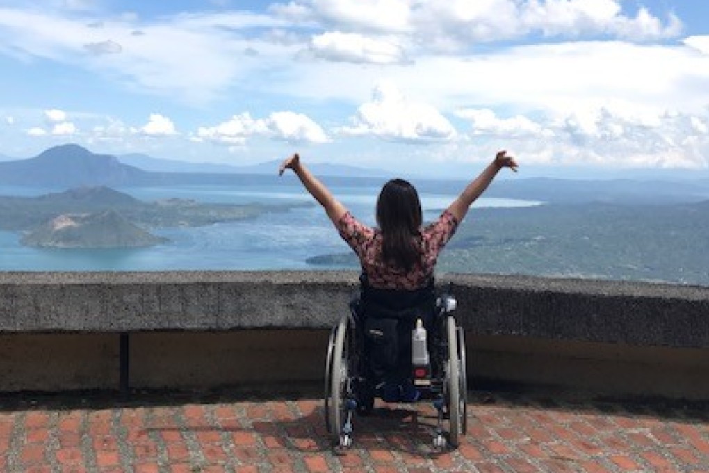 Hong Seo-yoon in Manila, the Philippines, where she went to high school. She is the founder of Tourism for All Korea, a non-profit organisation that advocates for greater inclusion in the tourism industry for people with a disability in South Korea.