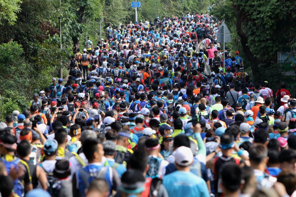 Competitors at the starting point of the 2018 Oxfam Trailwalker in Sai Kung. Photo: Dickson Lee