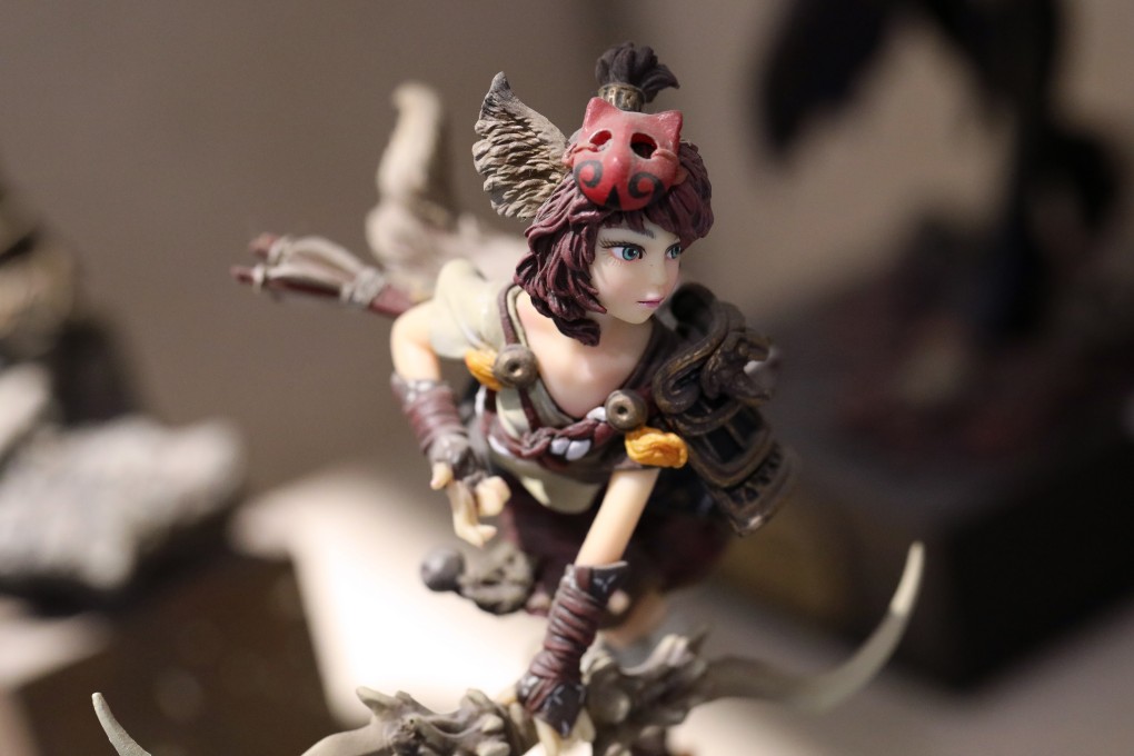 A figurine by Manas Workshop, which produces original works and figurines derived from movies and animes, at the company’s studio in Beijing, China. Photo: Simon Song