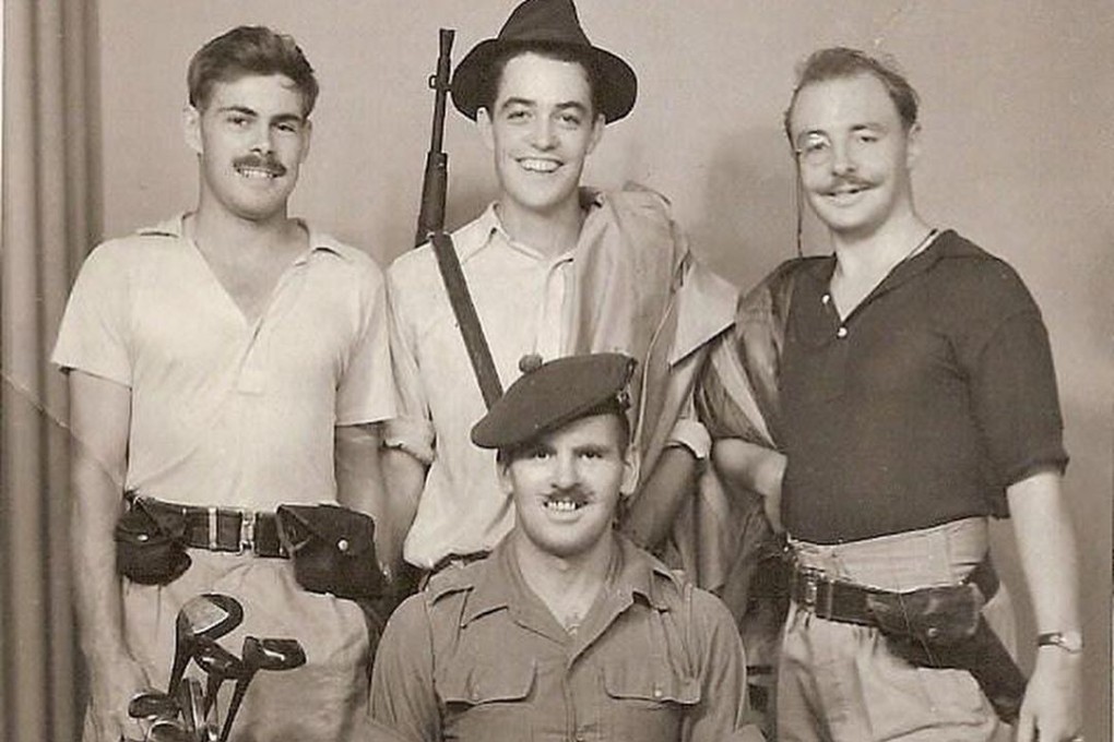 British actor Hugh Grant and film director Guy Ritchie have recreated this picture of their military men fathers after the second world war. Photo: Handout