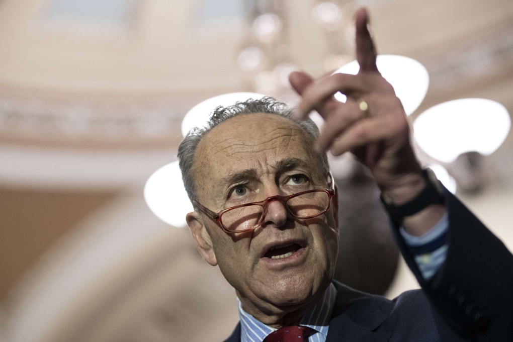 US Senate Minority Leader Chuck Schumer speaks to reporters at the US Capitol on November 5. Photo: AFP