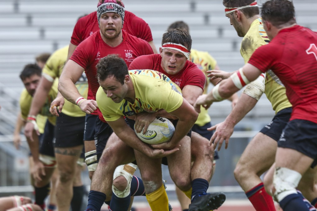 South China Tigers (yellow) can look forward to a new season competing in Global Rapid Rugby in March. Photo: Jonathan Wong
